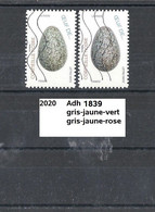 Variété Adhésifs De 2020 Oblitéré Y&T N° 1839 Nuance De Couleur - Used Stamps