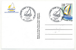 Entier CP 2,30 Bateau La Poste - La Poste Dans La Whitbread 89/90 - 46 CAHORS - 4/5 Aout 1990 - Commemorative Postmarks