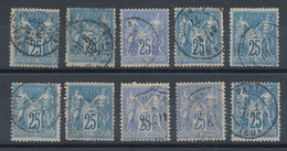 79 Sage 25c Bleu (x10) - 1876-1898 Sage (Type II)
