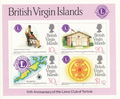 BRITISH VIRGIN ISLANDS Block 17,unused,Lions - Iles Vièrges Britanniques