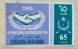 1965 INERNATIONAL COOPERATION YEAR OLD SOUTH ARABIA USED STAMP FEDRATION OF SOUTH ARABIA - Asia (Other)