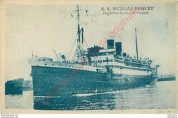 Paquebot  S. S.  NICOLAS PAQUET . - Steamers