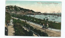 Devon    Postcard Torquay View From Rock Walk Valentine's Unused  Well Animated Ships All Flagged - Torquay