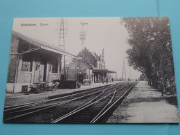 KOPIE Van Postkaart / Fotokaart ( HOBOKEN Statie - Gare ) 19?? ( Zie Scans ) HOBO Festiade ! - Antwerpen