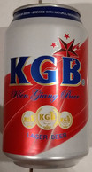 Vietnam Viet Nam KGB Red 330 Ml Empty Beer Can / Opened By 2 Holes - Cans