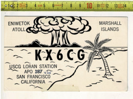 61339 - MARSHALL ISLANDS ENIWETOK ATOLL - QSO CARTE RADIO - Isole Marshall