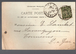 Paris Carte De Correspondance Commerciale  SIEGEL ET AUGUSTIN (gainerie) Avec Timbre Perforé VNS 1917 (PPP38299) - Brieven En Documenten