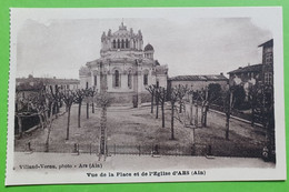 01 / AIN - Ars - Place Eglise - CPA Carte Postale Ancienne - Vers 1940 - Ars-sur-Formans