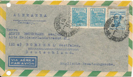 Brazil Air Mail Cover Sent To Germany 30-7-1951 With Archiv Holes In The Left Side Of The Cover - Aéreo
