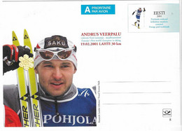 2001 Andrus Veerpalu(Estonie) Médaillé Or Sur 15 Km Ski De Fond Aux Jeux Olympiques De Salt Lake  2002 Et Torino 2006 - Winter 2006: Turin