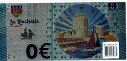 Billet Touristique 0 €zero Euro Bt159roch La Rochelle Tours Horloge 2019 Plastique - Fictifs & Spécimens