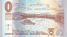 BILLETE Zero Souvenir 0 € ESPAÑA: V031 - DONOSTIA / SAN SEBASTIAN - BAHIA DE LA CONCHA - 2021-10 - Unclassified