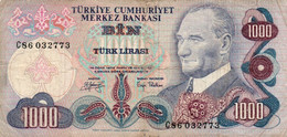 TURKEY 1000 LIRA 1986 VG P-196a.2 Circ - Turquie