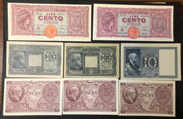 Regno/Luogotenenza 23 Banconote Da 1 A 100 Lire Con Alcuni Es. Q.fds LOTTO 3983 - Collections