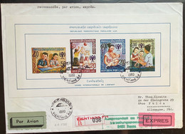 Laos 1979 YEAR OF THE CHILD UNICEF RARE EXPRÉS SOUVENIR SHEET Cover>Theo Klewitz (Lao Block Bloc Lettre Children Enfant - Laos