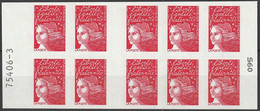 Carnet Neuf ** N° 3085-C7(Yvert) France 1998 - Marianne De Luquet, Un Siècle De Communication, Avec Numéro De Nappe - Moderne : 1959-...