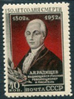 SOVIET UNION 1952 Radishchev Death  Anniversary MNH / **.  Michel 1644 - Ungebraucht