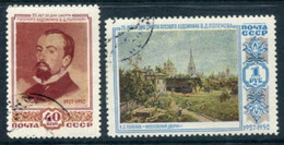 SOVIET UNION 1952 Polenov Death Anniversary Used.  Michel 1649-50 - Used Stamps