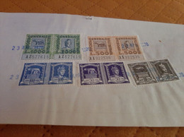 MARCHE DA BOLLO  INPOSTA GENERALE SULL'ENTRATA-COPPIE 1000,500,100,50,10 LIRE UNITE- 1970 - Revenue Stamps