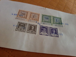 MARCHE DA BOLLO  INPOSTA GENERALE SULL'ENTRATA-COPPIE 1000,500,50,10 LIRE UNITE- 1970 - Revenue Stamps