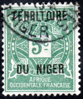 Niger Obl. N° Taxe  1, - Ornements 5c Vert - Gebruikt