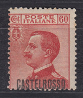 Italy - Castelrosso Sassone N. 8e Cv 760$ MNH**Varietà Soprastampa Fortemente Spostata In Basso - Castelrosso