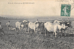 CPA 03 SCENE DE LABOURAGE EN BOURBONNAIS AGRICULTURE (cliché Rare - Autres & Non Classés