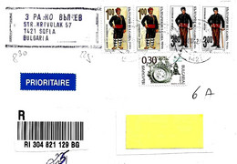 BULGARIA - 2022 Raccomandata Per Italia Con 5 Francobolli - 8413 - Storia Postale