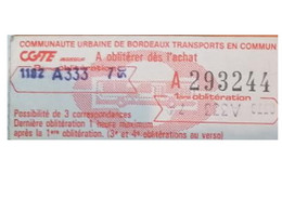 Ticket Bus CGFTE - Unclassified