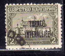 THRACE GREECE TRACIA GRECIA 1919 BULGARIAN STAMPS INTERALLIEE OVERPRINTED SOBRANYE PALACE 2s USED USATO OBLITERE' - Thracië