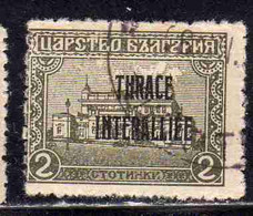 THRACE GREECE TRACIA GRECIA 1919 BULGARIAN STAMPS INTERALLIEE OVERPRINTED SOBRANYE PALACE 2s USED USATO OBLITERE' - Thrace