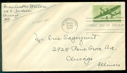 USA 1944 FDC New Air Mail Rate - 1941-1950