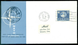 Canada 1959 FDC 10th Anniversary NATA - 1952-1960