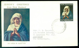 New Zealand 1962 Season's Greetings The Virgin In Adoration - Briefe U. Dokumente