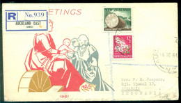 New Zealand 1961 Registered Cover To Indonesia - Lettres & Documents