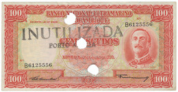 Mozambique - 100 Escudos - 24.07.1958 - Pick 107 - Canceled With Three Holes - Banco Nacional Ultramarino - Mozambique