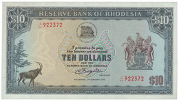 Rhodesia - 10 Dollars - 2.1.1979 - Pick 41.a - Unc. - Serie J/66 - Rhodesia