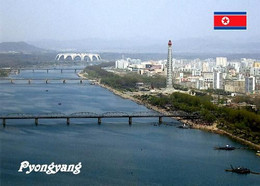North Korea Pyongyang Aerial View Juche Tower New Postcard - Korea, North