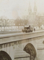 ♥️♥️ Photo FORMAT CABINET XIX EME 03 Moulins Allier CATHEDRALE ATTELAGE ROULOTTE CHEVAUX - Moulins