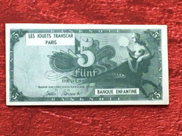 Un Carnet Complet 10 Billets De 5 Deutschemark Société Des Banque Enfantine ,Les Jouets Jeu Transcar, Monnaie-Fictifs - Fiktive & Specimen