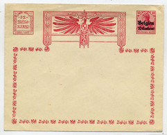 Belgique Allemagne 1916 Enveloppe Entier Postal Surcharge Occupation Stationery Cover Germany Belgium Overprint - Deutsche Besatzung