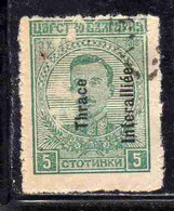 THRACE GREECE TRACIA GRECIA 1920 BULGARIAN STAMPS INTERALLIEE OVERPRINTED TSAR BORIS III 5s USED USATO OBLITERE' - Thrakien