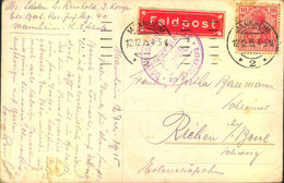 1915, Frankierte Feldpostkarte Mannheim In Die Schweiz - Otros & Sin Clasificación