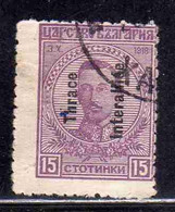 THRACE GREECE TRACIA GRECIA 1920 BULGARIAN STAMPS INTERALLIEE OVERPRINTED TSAR BORIS III 15s USED USATO OBLITERE' - Thrakien