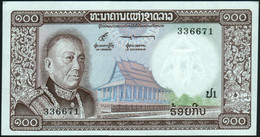 ♛ LAO - LAOS - 100 Kip Nd.(1974) {Banque Nationale Du Laos} AU-UNC P.16 - Laos