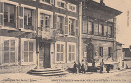 88 - MONTREUX SUR SAONE - VOSGES - RUE DE L'EGLISE - L'HOTEL DE VILLE - VOIR DEUX SCANS - Monthureux Sur Saone