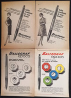 1963/64 - Penna BALLOGRAF Epoca - 5 Pag. Pubblicità Cm. 13 X 18 - Stylos