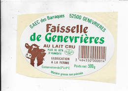 ETIQUETTE  DE FROMAGE NEUVE  AUTOCOLLANT FAISSELLE DE GENEVRIERES - Cheese