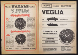 1963 - Orologio Elettrico VEGLIA  - 2 Pag. Pubblicità Cm. 13 X 18 - Alarm Clocks