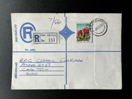 SOUTH AFRICA 1980 REGISTERED LETTER PRETORIA TO CAPE TOWN 08-07-1980 ZUID AFRIKA - Cartas